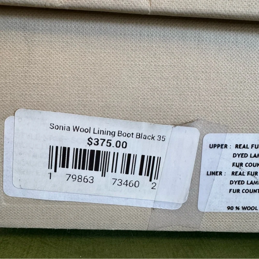 NWT Montelliana 1965 SONIA Shearling Lined & Trimmed Leather Boots *Italy*